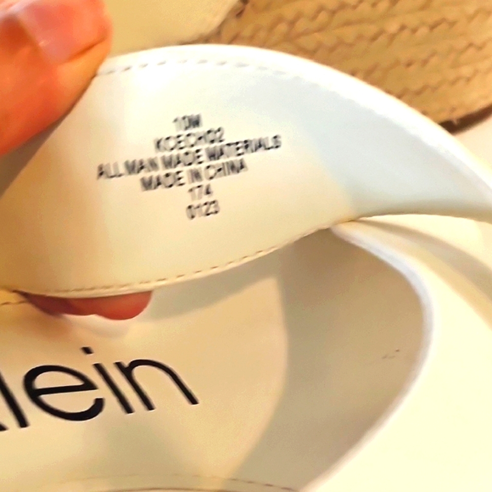Calvin Klein Cream Platform Sandals - Picture 7 of 7